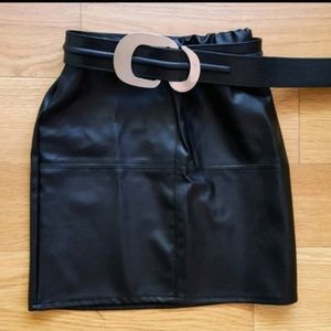 Pretty Little Thing Faux Leather Mini Skirt #SALE